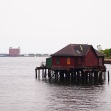 random house floating on water